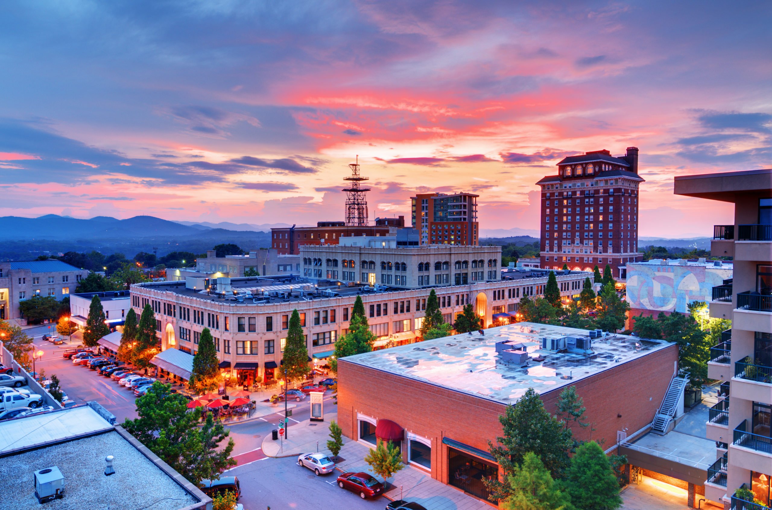 Downtown Asheville street view
